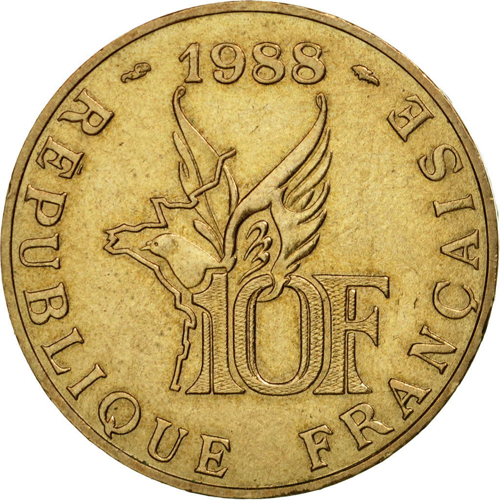 Coin, France, 10 Francs, 1988, Paris, EF(40-45), Gold, KM:965c