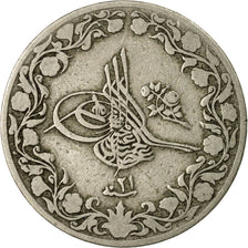 Monnaie, Égypte, Abdul Hamid II, 5/10 Qirsh, 1906/AH1293, Misr, TTB