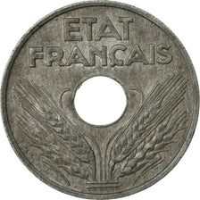 Coin, France, État français, 20 Centimes, 1942, Paris, EF(40-45), Zinc
