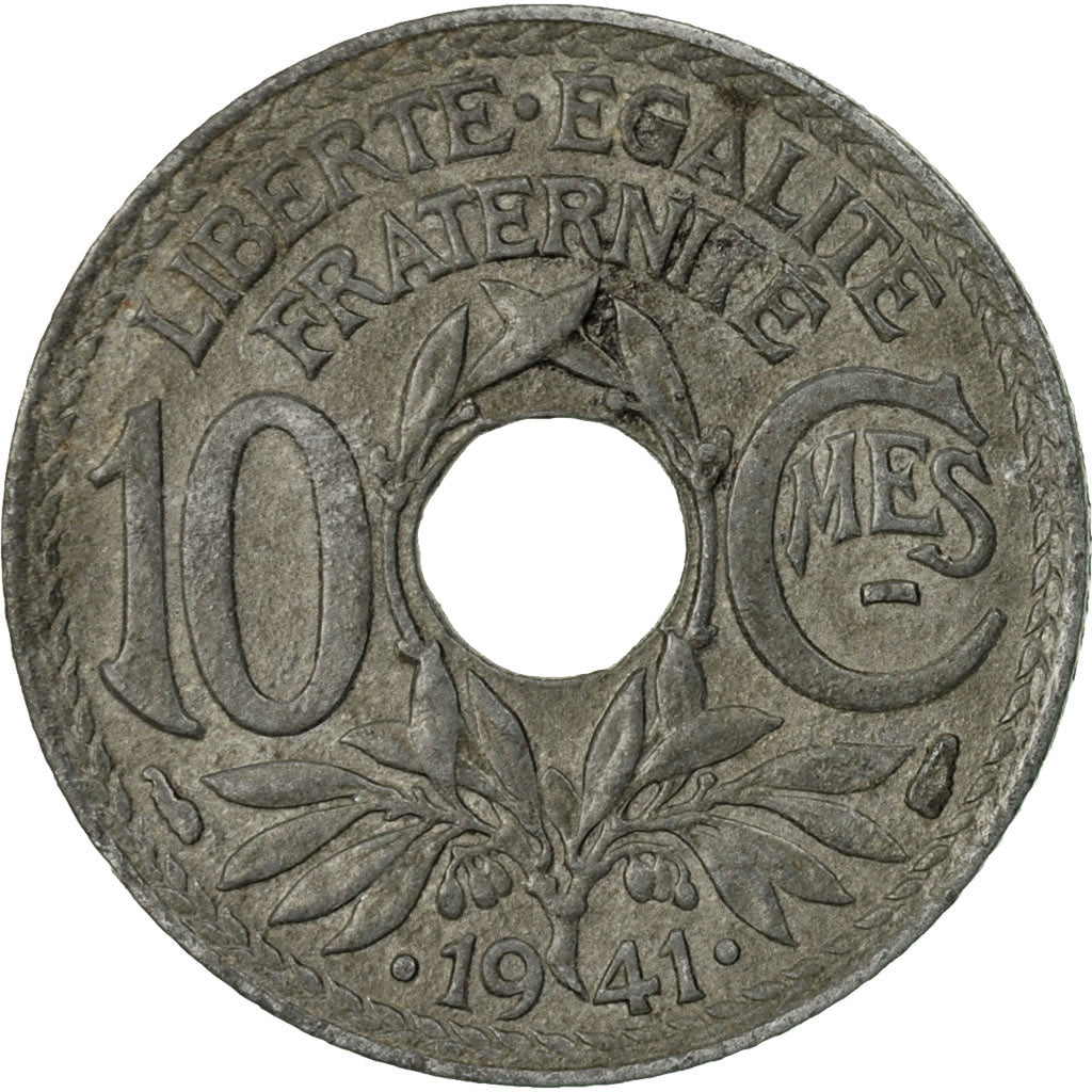 Coin, France, 10 Centimes, 1941, Paris, EF(40-45), Zinc, KM:895
