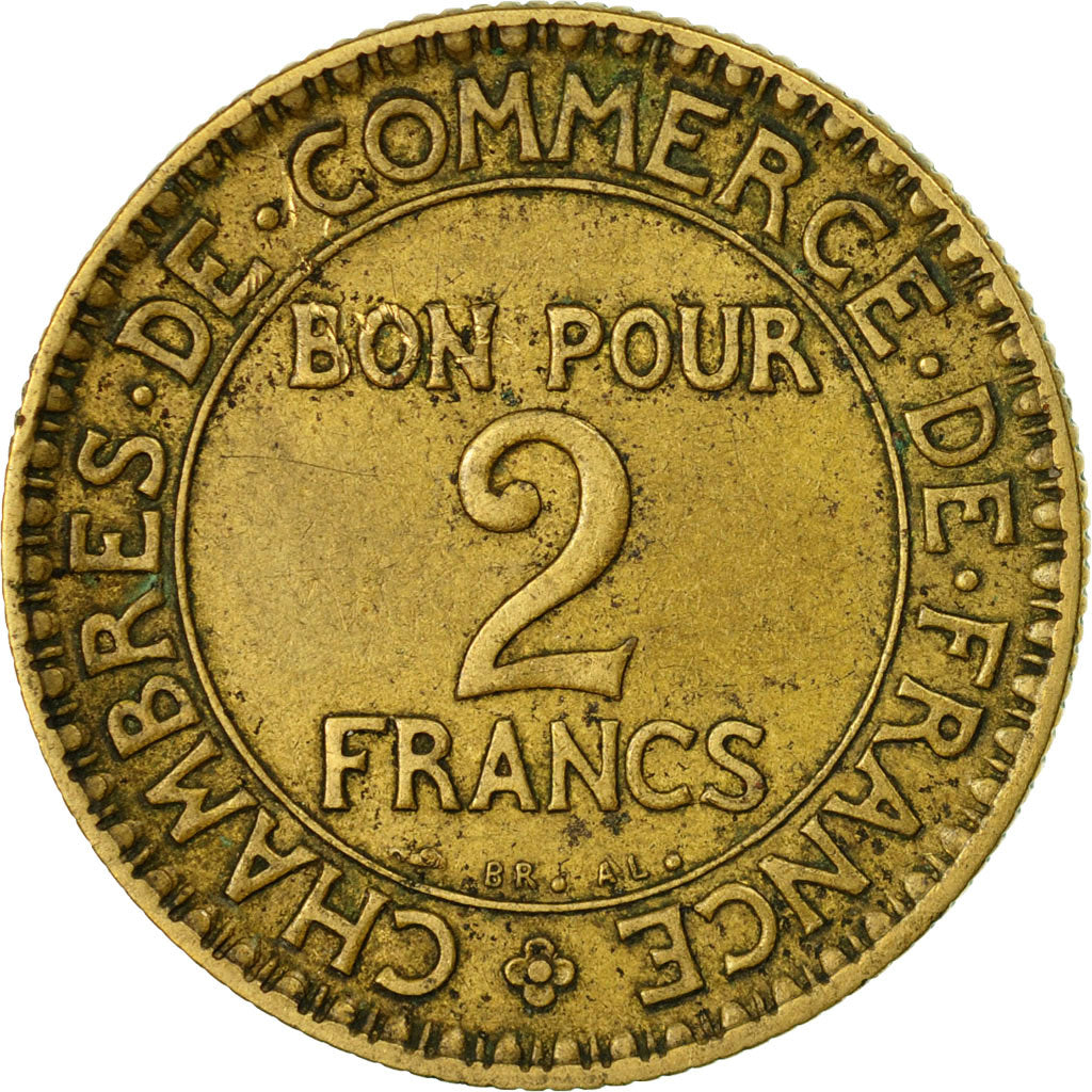 Monnaie, France, Chambre de commerce, 2 Francs, 1924, Paris, TB+