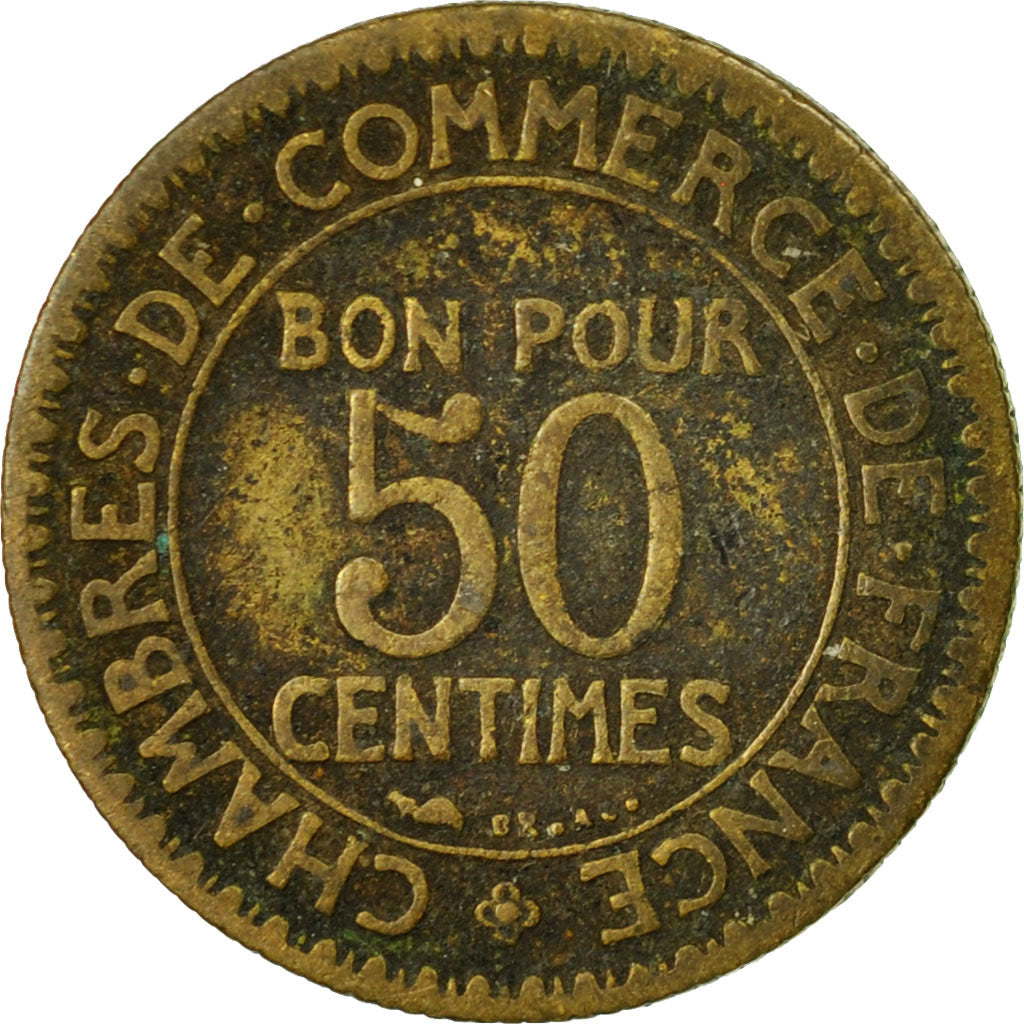 Monnaie, France, Chambre de commerce, 50 Centimes, 1924, Paris, B+