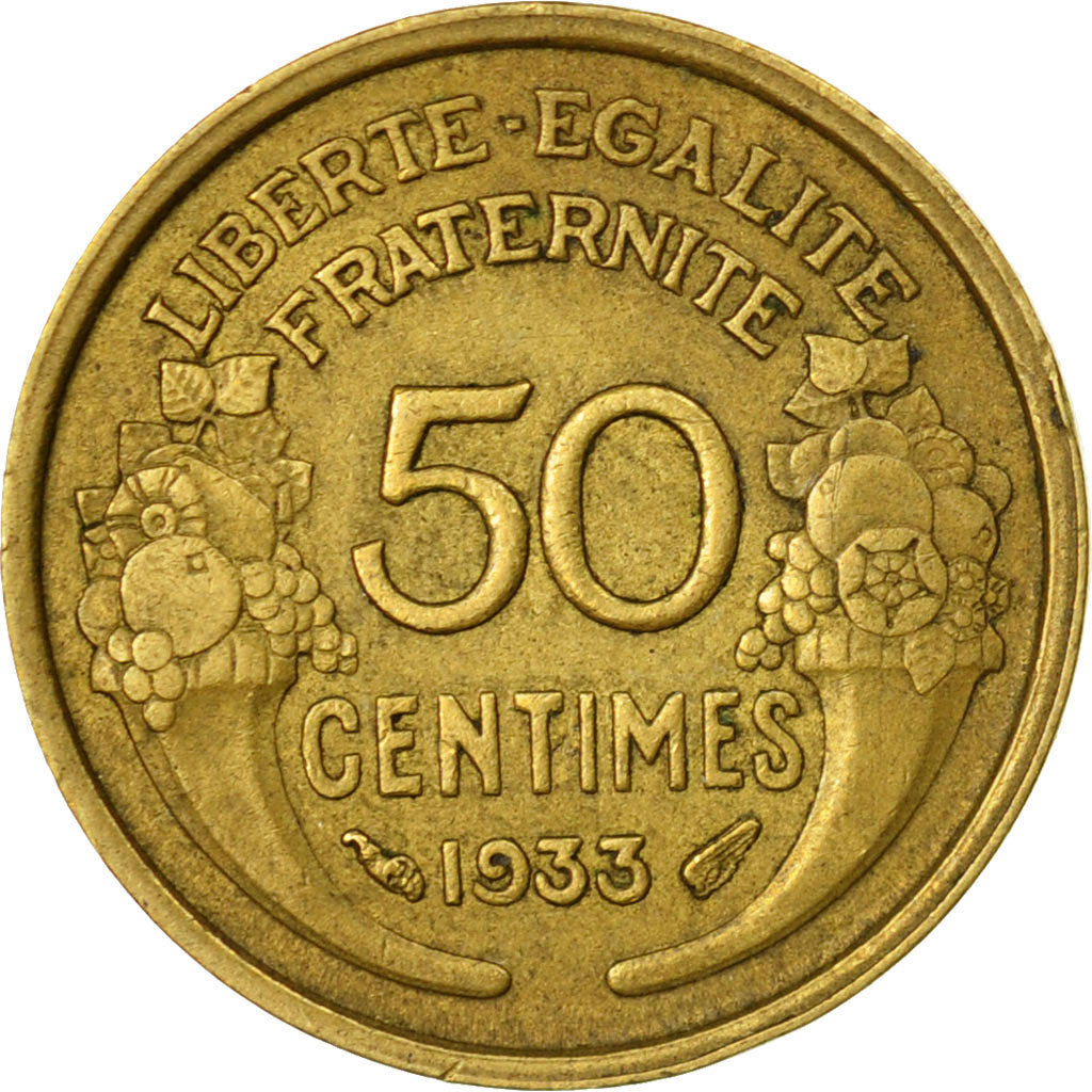 Monnaie, France, Morlon, 50 Centimes, 1933, Paris, TTB, Aluminum-Bronze