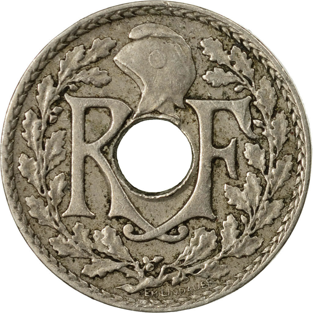 Moneda, Francia, Lindauer, 5 Centimes, 1935, Paris, BC+, Cobre - níquel