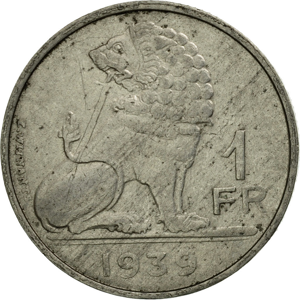 Munten, België, Franc, 1939, FR+, Nickel, KM:119