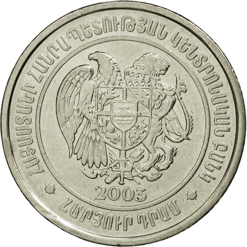Monnaie, Armenia, 100 Dram, 2003, SUP, Nickel plated steel, KM:95