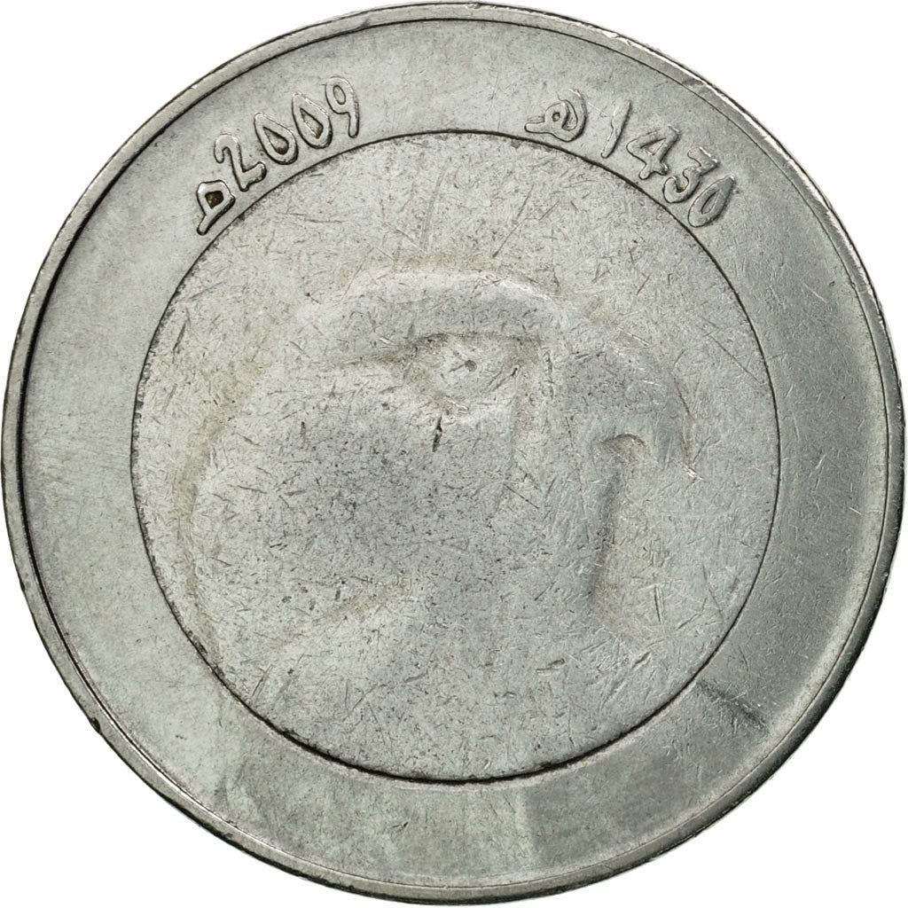 Coin, Algeria, 10 Dinars, 2009/AH1430, Algiers, EF(40-45), Bi-Metallic, KM:124