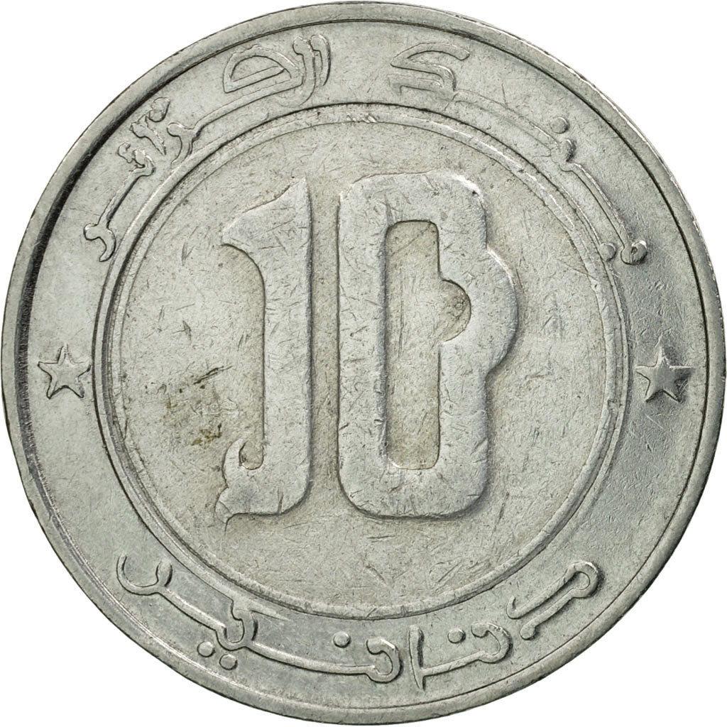 Coin, Algeria, 10 Dinars, 2009/AH1430, Algiers, EF(40-45), Bi-Metallic, KM:124
