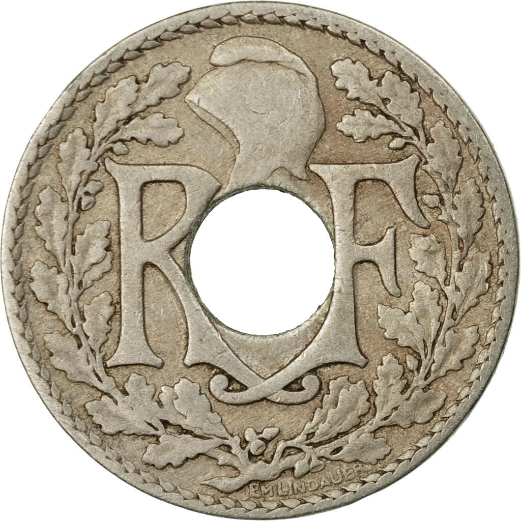 Munten, Frankrijk, Lindauer, 10 Centimes, 1918, Paris, FR+, Copper-nickel