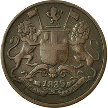 Coin, INDIA-BRITISH, 1/4 Anna, 1835, EF(40-45), Copper, KM:446.1