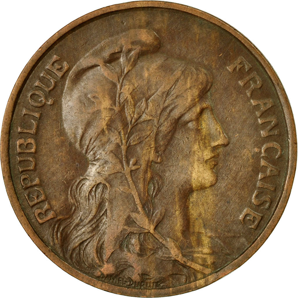 Moneda, Francia, Dupuis, 5 Centimes, 1916, Paris, BC+, Bronce, KM:842, Le