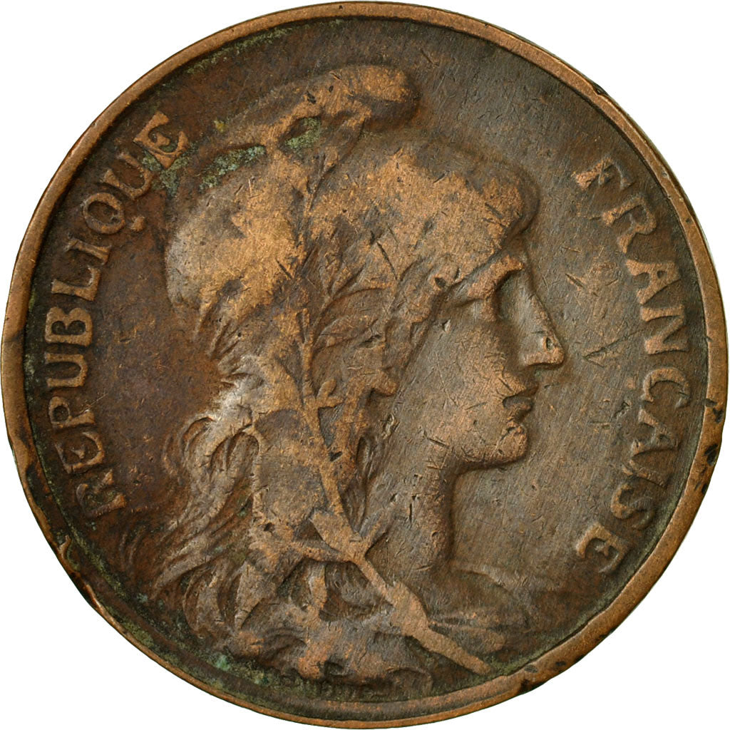 Moneta, Francja, Dupuis, 5 Centimes, 1916, Paris, F(12-15), Bronze, KM:842, Le