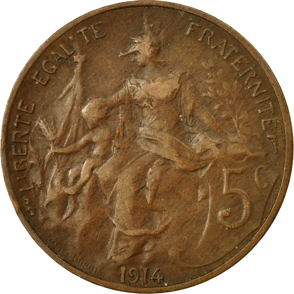 Coin, France, Dupuis, 5 Centimes, 1914, Paris, VF(30-35), Bronze, KM:842, Le