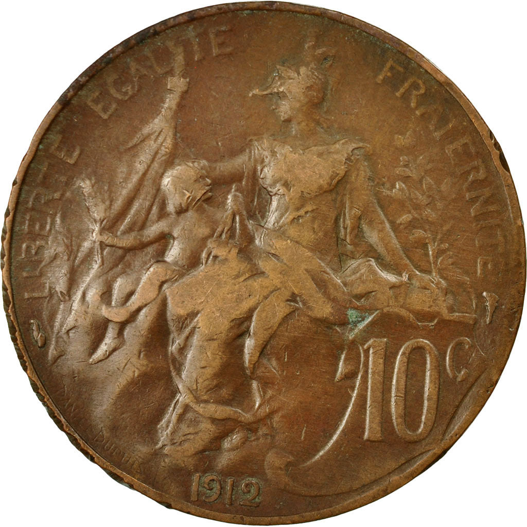 Monnaie, France, Dupuis, 10 Centimes, 1912, Paris, TB, Bronze, KM:843, Le