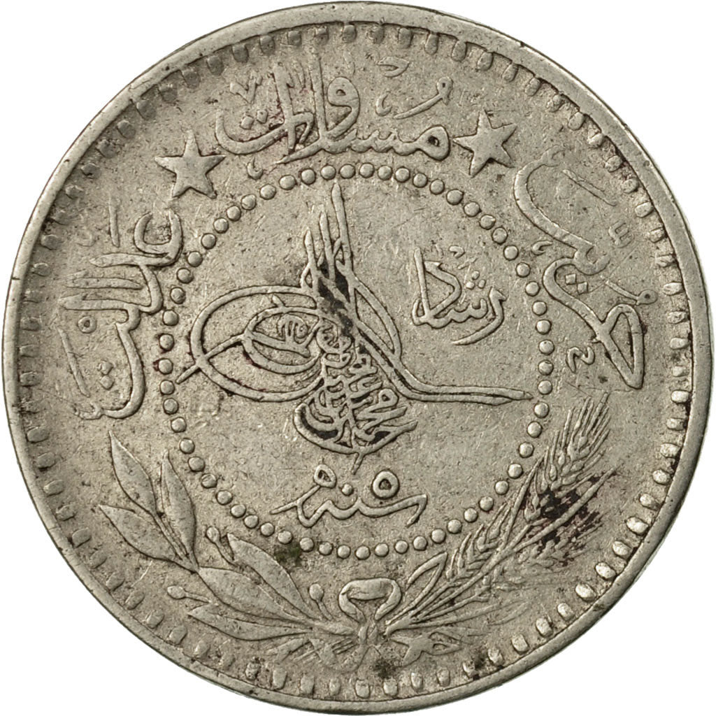 Coin, Turkey, Muhammad V, 10 Para, 1913/AH1327, Qustantiniyah, EF(40-45)