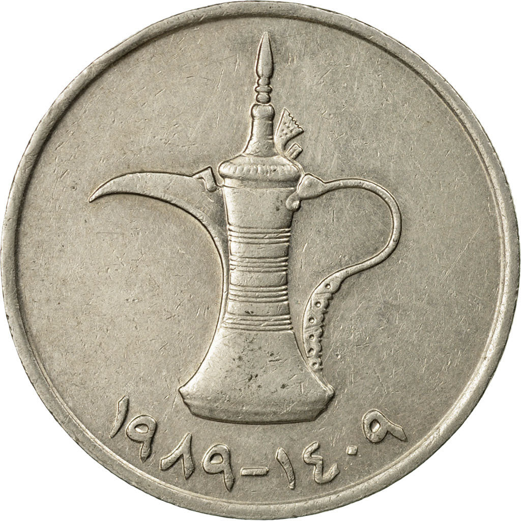 Coin, United Arab Emirates, Dirham, 1989/AH1409, British Royal Mint, EF(40-45)