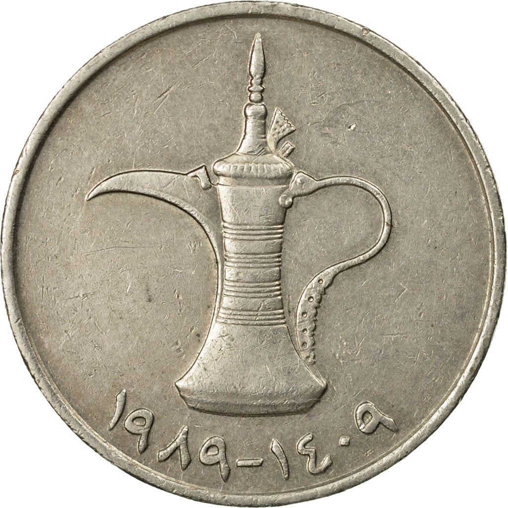 Coin, United Arab Emirates, Dirham, 1989/AH1409, British Royal Mint, VF(30-35)