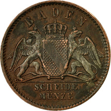 Münze, Deutsch Staaten, BADEN, Friedrich I, 1/2 Kreuzer, 1864, SS, Kupfer