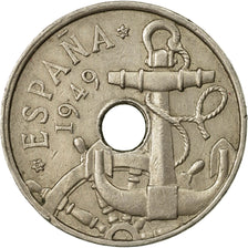 Moneda, España, Francisco Franco, caudillo, 50 Centimos, 1964, BC+, Cobre -