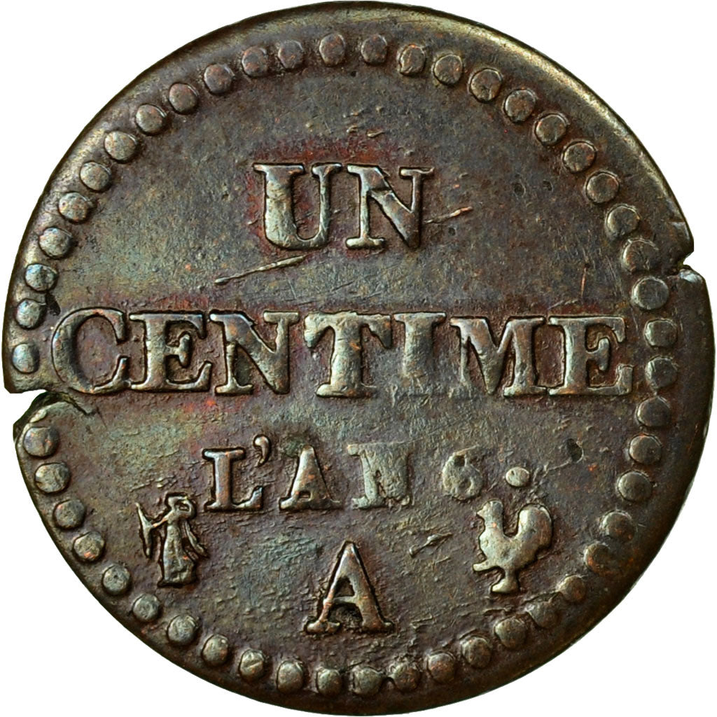 Coin, France, Dupré, Centime, AN 6, Paris, F(12-15), Bronze, KM:646