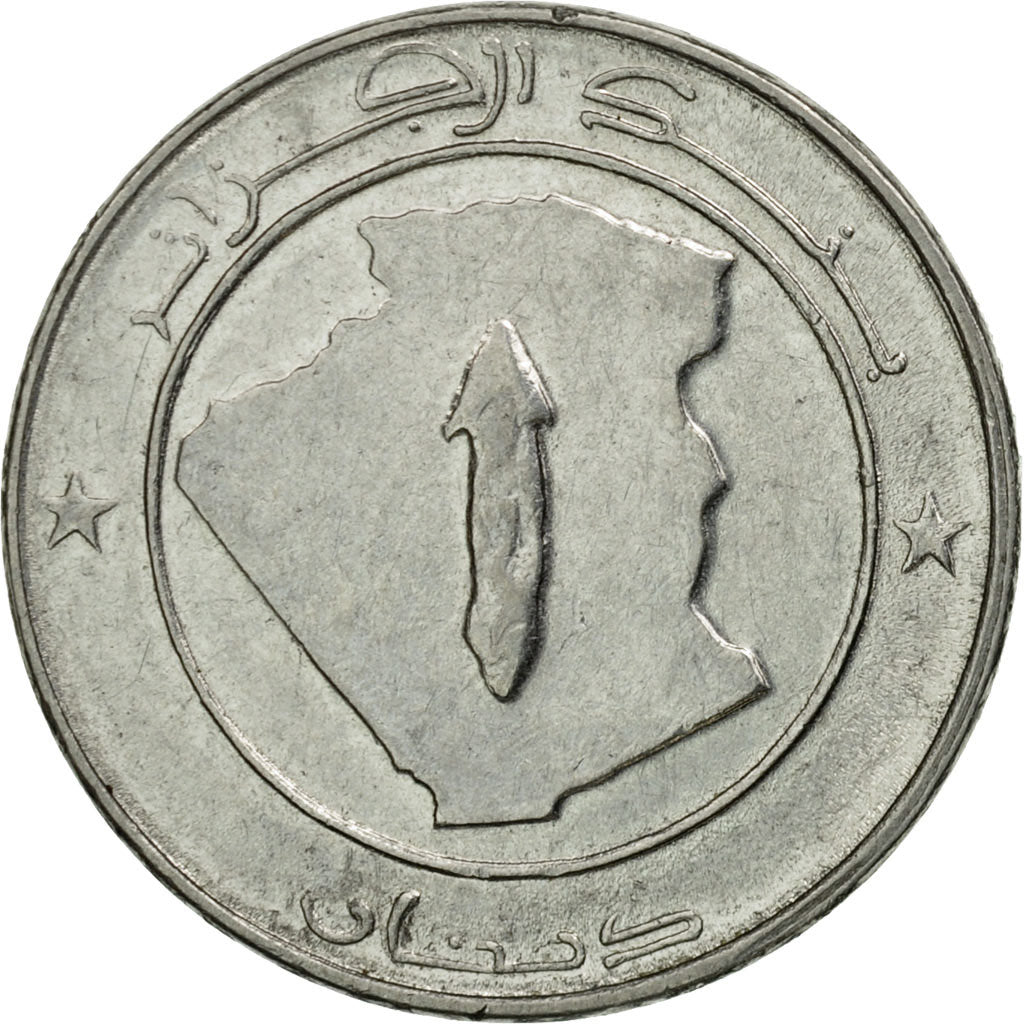 Coin, Algeria, Dinar, 1993/AH1413, Algiers, EF(40-45), Stainless Steel, KM:129