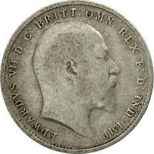 Coin, Great Britain, Edward VII, 3 Pence, 1907, VF(30-35), Silver, KM:797.2