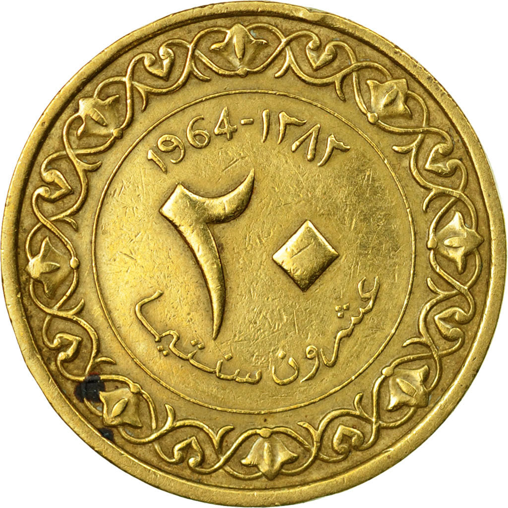 Monnaie, Algeria, 20 Centimes, 1964/AH1383, Paris, TTB, Aluminum-Bronze, KM:98