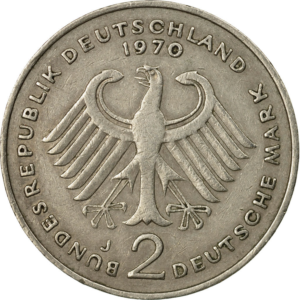 Monnaie, République fédérale allemande, 2 Mark, 1970, Hambourg, TTB