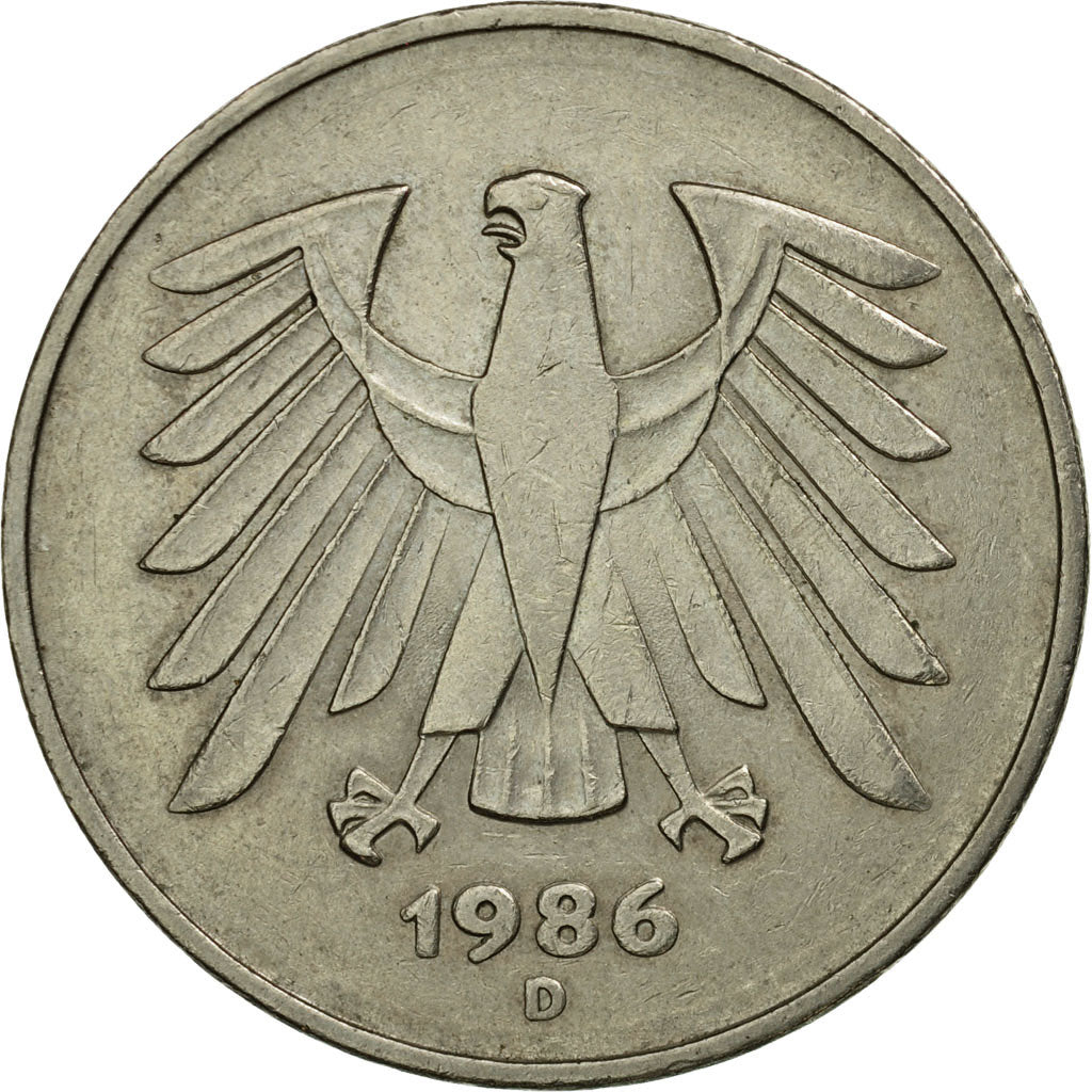 Monnaie, République fédérale allemande, 5 Mark, 1986, Munich, TTB