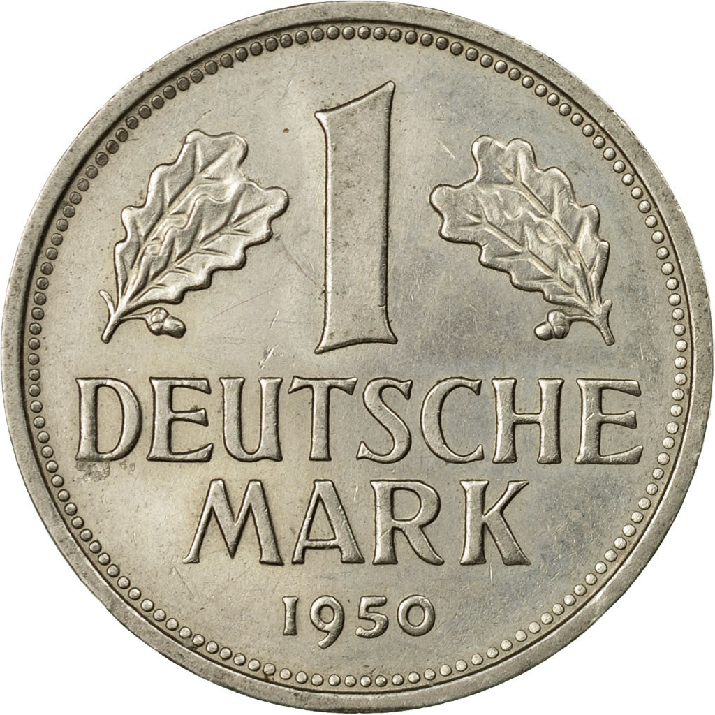 Coin, GERMANY - FEDERAL REPUBLIC, Mark, 1950, Stuttgart, AU(55-58)