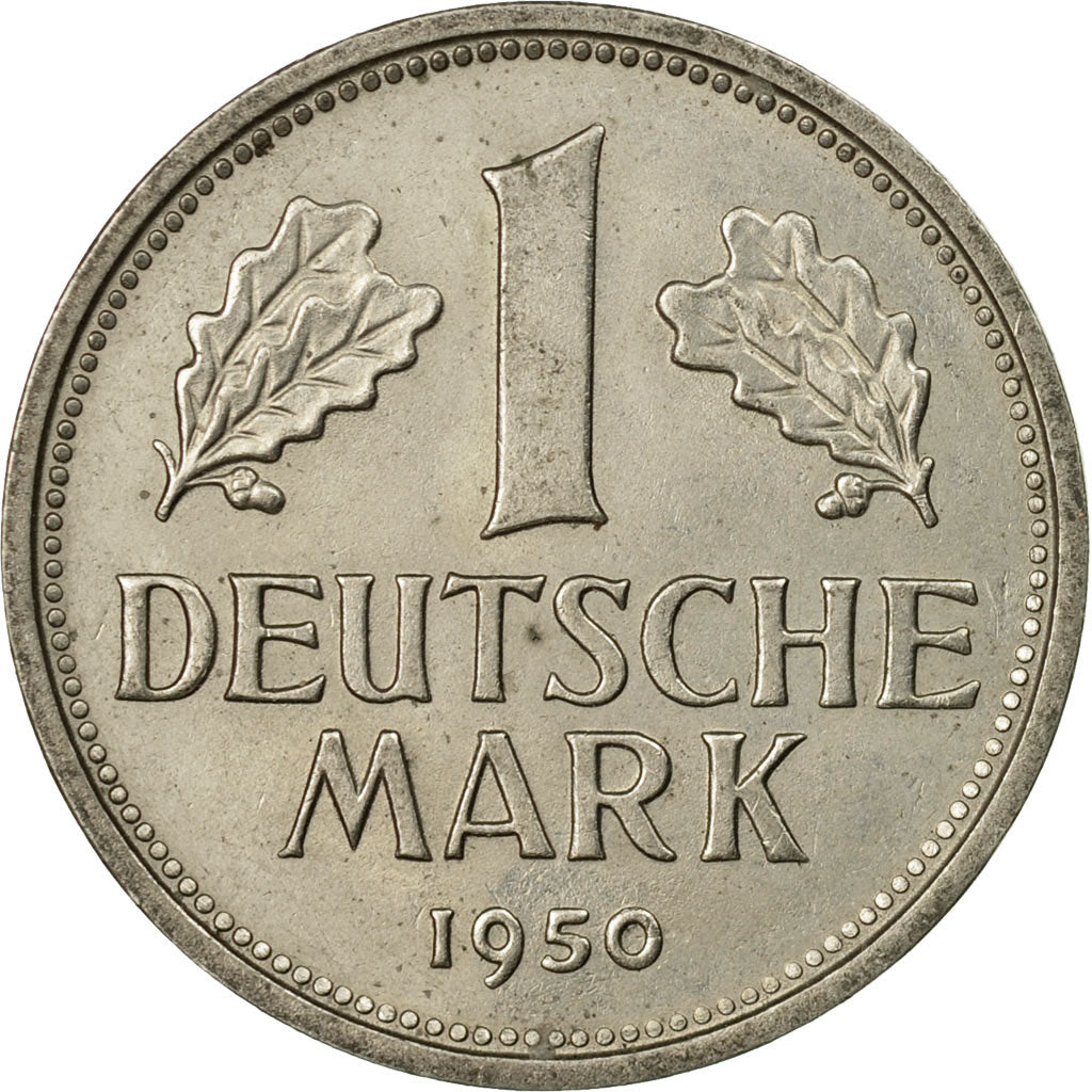 Coin, GERMANY - FEDERAL REPUBLIC, Mark, 1950, Stuttgart, AU(50-53)
