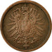 Moneda, ALEMANIA - IMPERIO, Wilhelm I, 2 Pfennig, 1874, Karlsruhe, MBC, Cobre