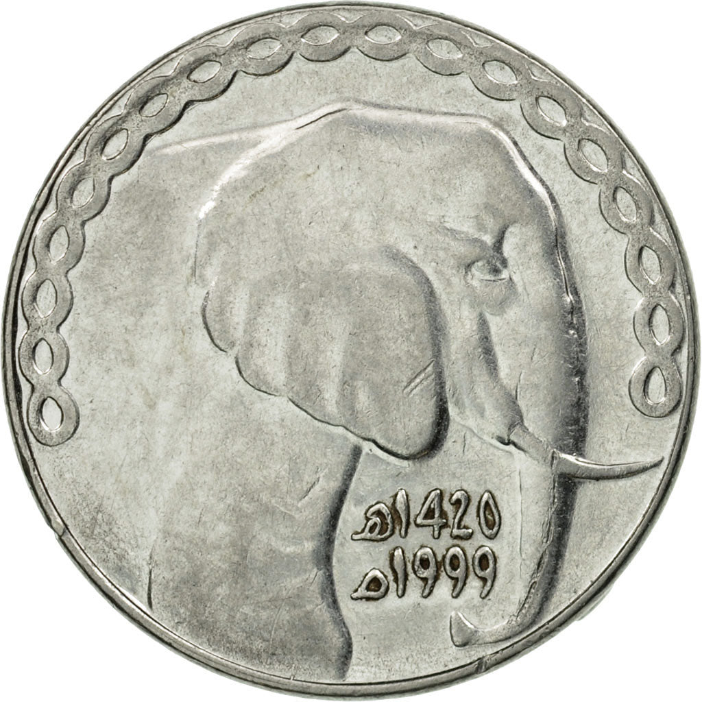 Coin, Algeria, 5 Dinars, 1999/AH1420, Algiers, EF(40-45), Stainless Steel