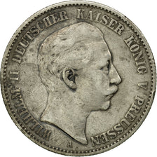 Coin, German States, PRUSSIA, Wilhelm II, 2 Mark, 1896, Berlin, VF(30-35)