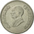 Moneda, Jordania, Hussein, 5 Piastres, 1993/AH1414, MBC, Níquel chapado en