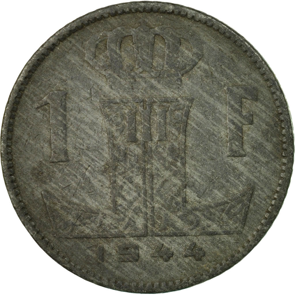 Coin, Belgium, Franc, 1944, EF(40-45), Zinc, KM:128