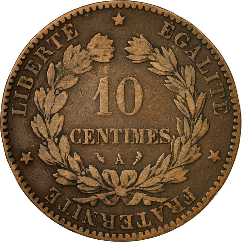 Coin, France, Cérès, 10 Centimes, 1897, Paris, VF(20-25), Bronze, KM:815.1, Le