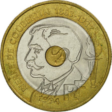 Coin, France, Pierre de Coubertin, 20 Francs, 1994, Paris, VF(30-35)