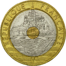 Coin, France, Mont Saint Michel, 20 Francs, 1993, Paris, EF(40-45)