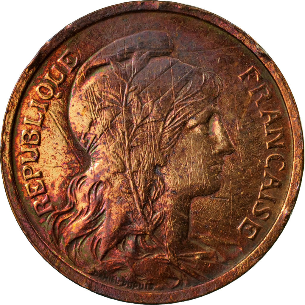 Munten, Frankrijk, Dupuis, 2 Centimes, 1919, Paris, FR+, Bronze, KM:841, Le
