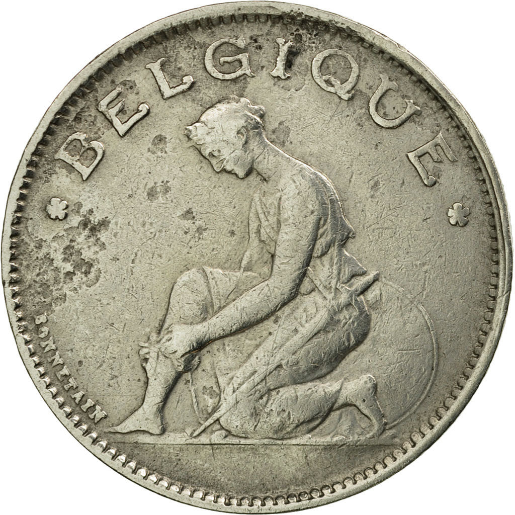 Coin, Belgium, Franc, 1928, F(12-15), Nickel, KM:89