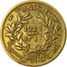 Coin, Tunisia, Anonymous, 50 Centimes, 1921, Paris, VF(30-35), Aluminum-Bronze