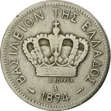 Monnaie, Grèce, George I, 20 Lepta, 1894, Athènes, TB, Copper-nickel, KM:57