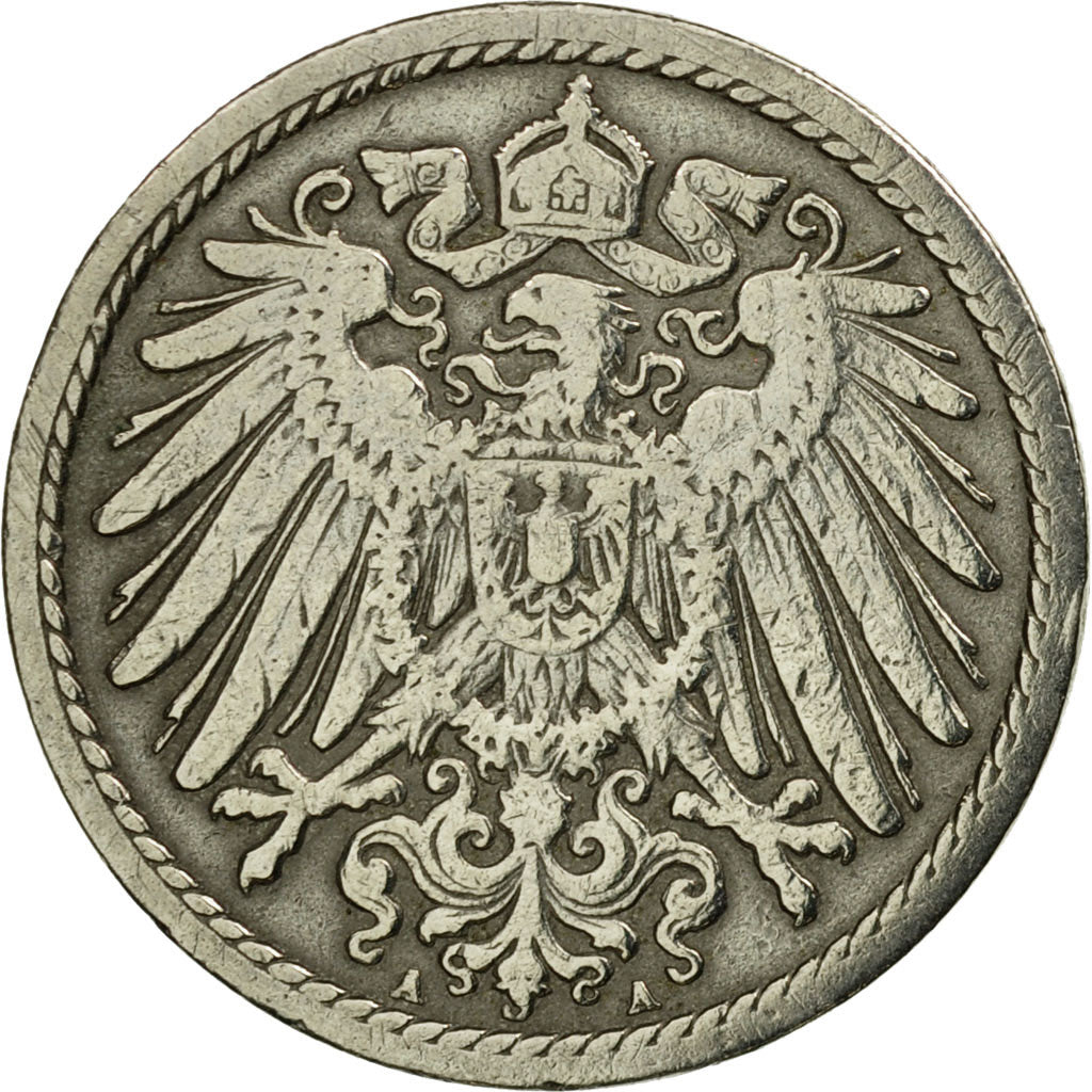 Coin, GERMANY - EMPIRE, Wilhelm II, 5 Pfennig, 1894, Berlin, VF(30-35)
