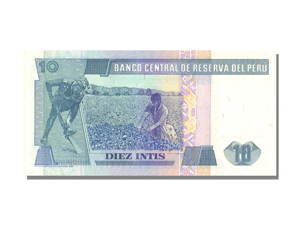 Peru, 10 Intis, 1987, KM #129, 1987-06-26, UNC(65-70), M