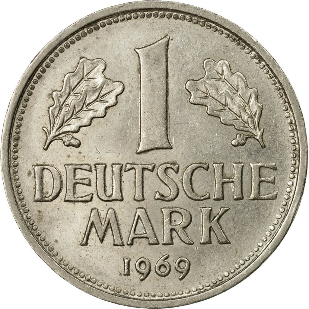 Münze, Bundesrepublik Deutschland, Mark, 1969, Hambourg, SS+, Copper-nickel