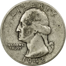 Coin, United States, Washington Quarter, Quarter, 1942, U.S. Mint, Philadelphia