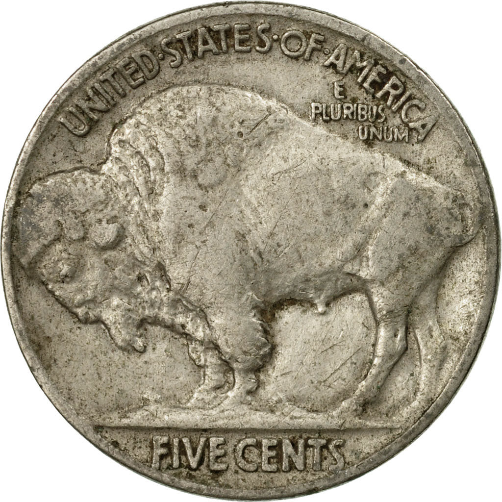 Coin, United States, Buffalo Nickel, 5 Cents, 1936, U.S. Mint, Philadelphia