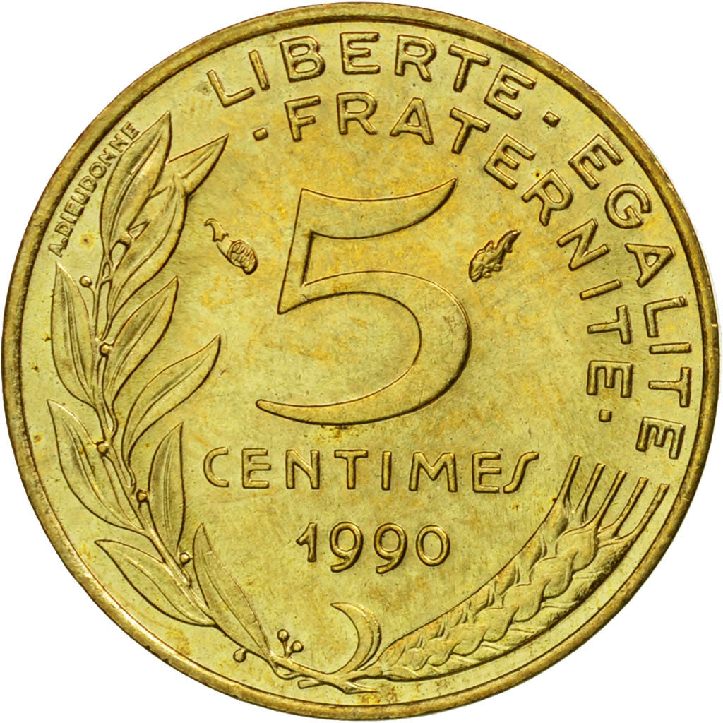 Coin, France, Marianne, 5 Centimes, 1999, Paris, EF(40-45), Aluminum-Bronze