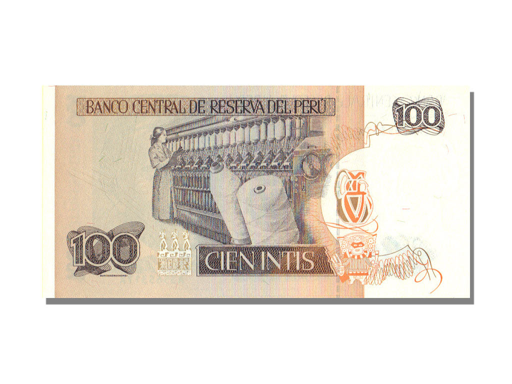 Peru, 100 Intis, 1987, KM #133, 1987-06-26, UNC(65-70), X